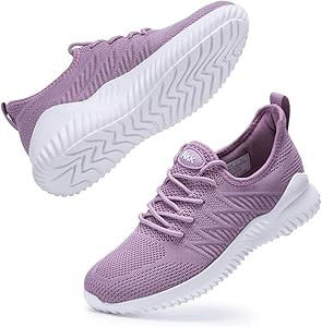 Akk Womens Walking Tennis Shoes - Slip On Memory Foam Lightweight Casual Sneakers for Gym Travel ... | Amazon (US)