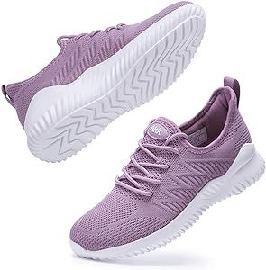 Akk Womens Walking Tennis Shoes - Slip On Memory Foam Lightweight Casual Sneakers for Gym Travel ... | Amazon (US)