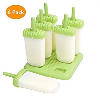 Reusable Popsicle Molds, Set of 6 Popcicles Mold Silicone, Popsicle Maker With Sticks and Drip-Guard | Walmart (US)