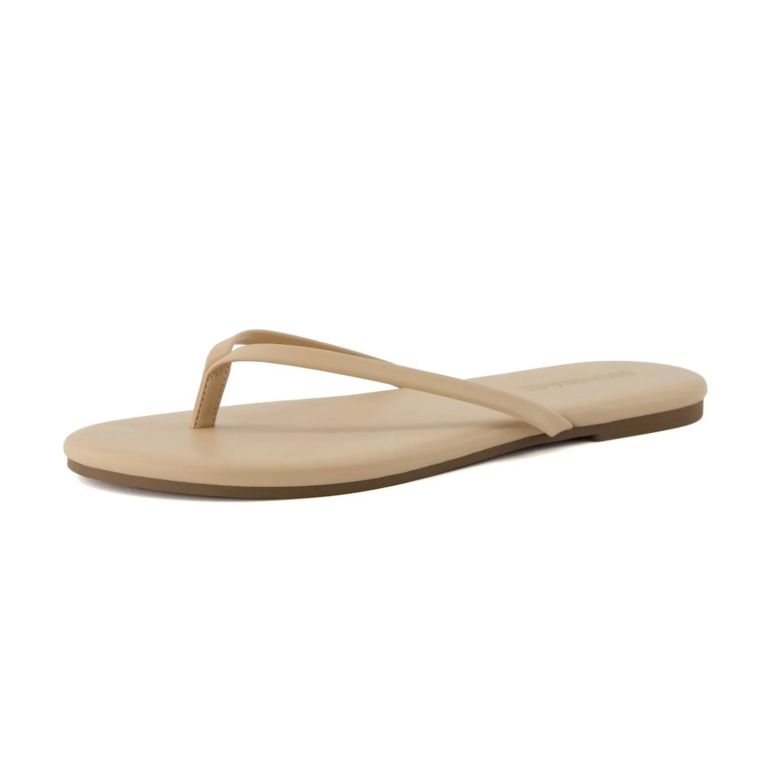 Women's Cruise Flip Flops In Nude Smooth | Shop Simon