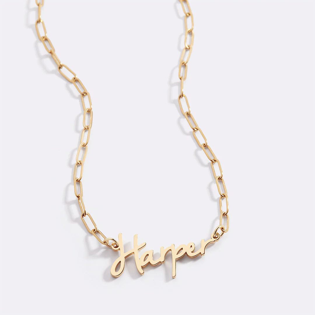 Fairy Name Necklace with Paperclip Chain | Mint & Lily