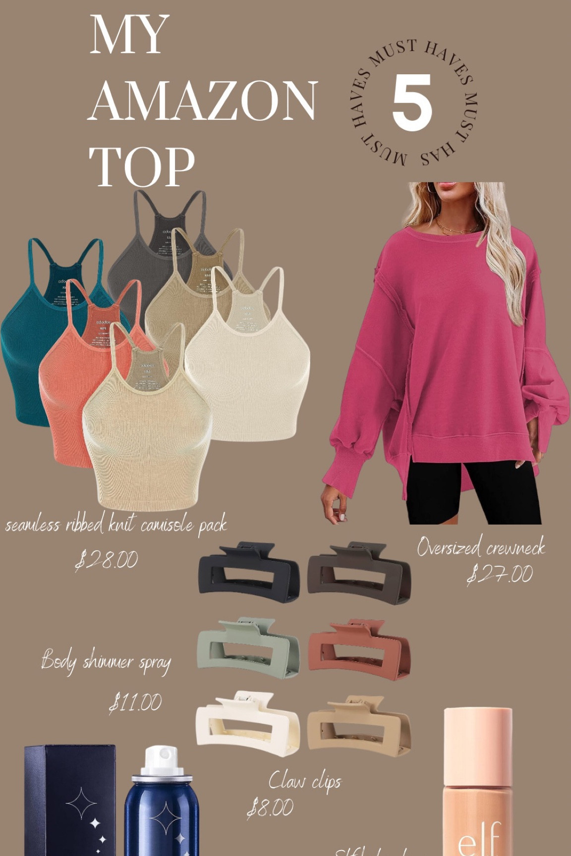 Top 5 Amazon style makeup fashion 

#LTKSeasonal #LTKSale #LTKFind