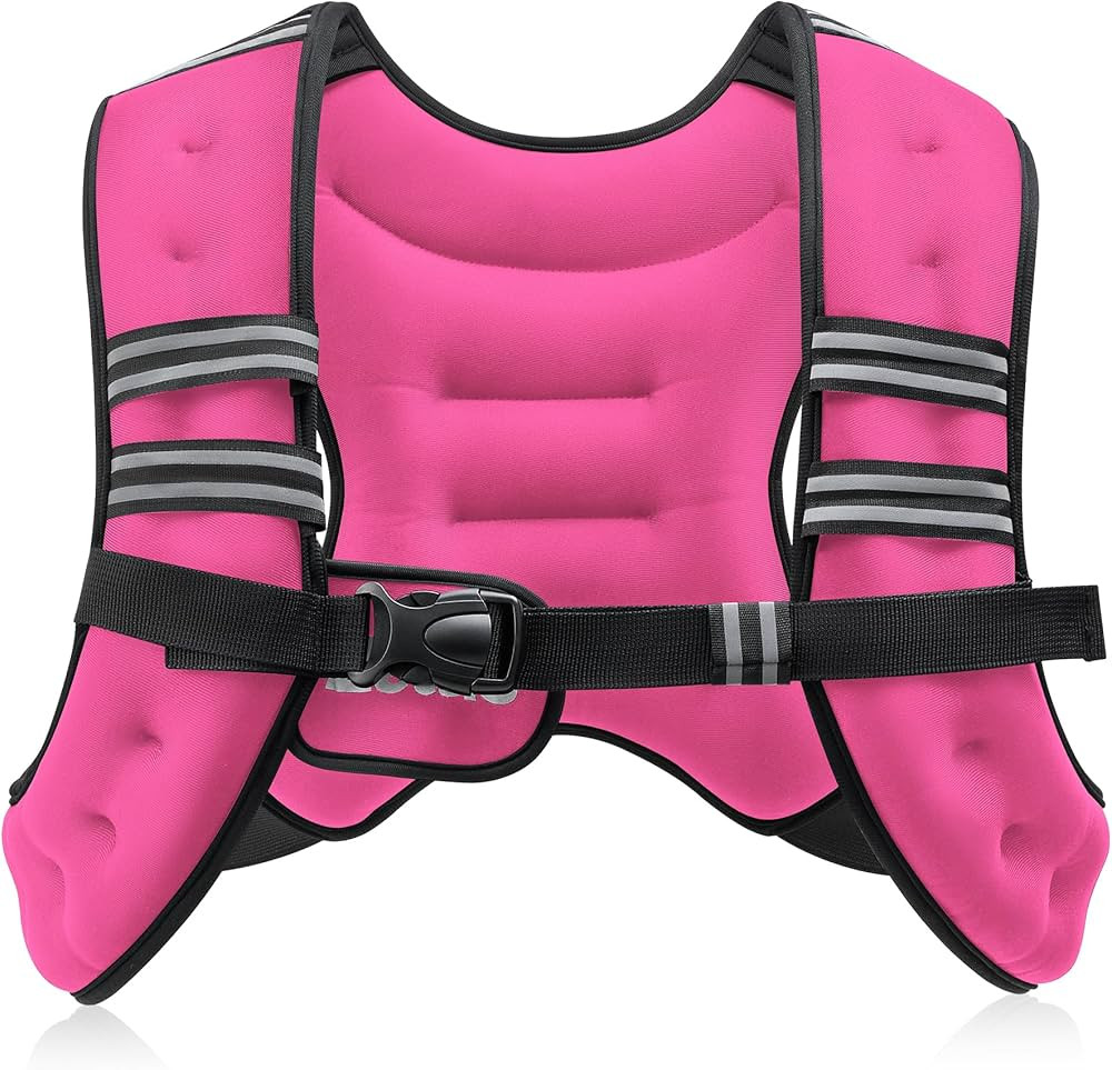 ZELUS Weighted Vest, 6lb/8lb/12lb/16lb/20lb/25lb/30lb Weight Vest with Reflective Stripe for Work... | Amazon (US)