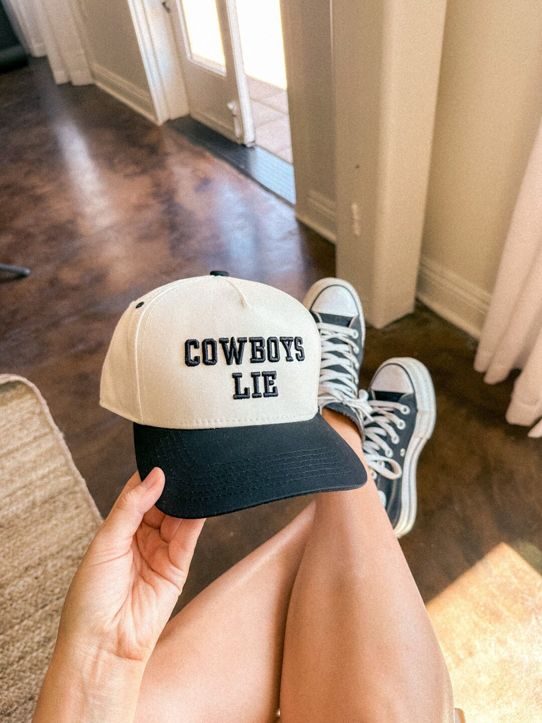 Cowboy Trucker Hat for Women Trendy Trucker Hat for Her Embroidered Trucker Hat Two Toned Tan Tru... | Etsy (US)