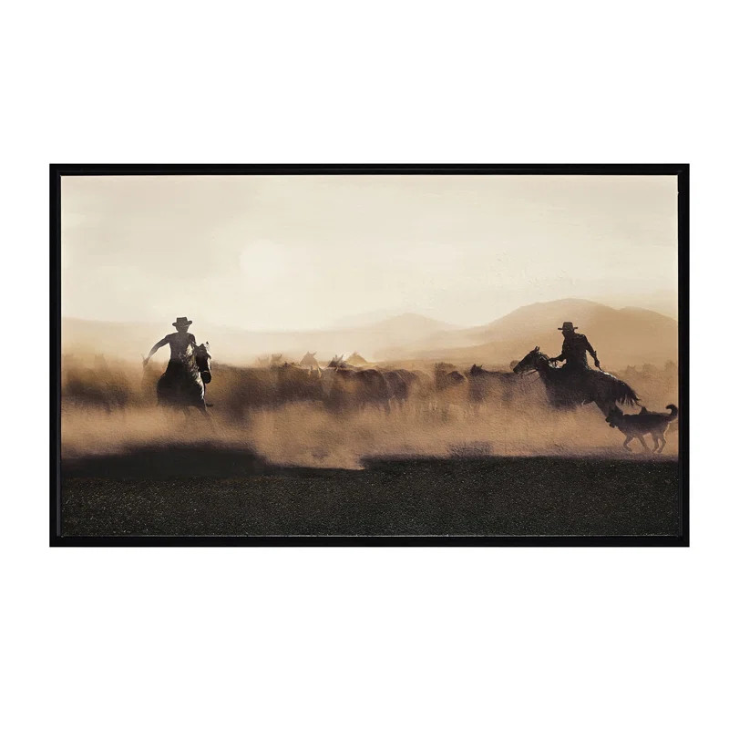 Dutton Rustic Framed Canvas Wall Art | Wayfair North America