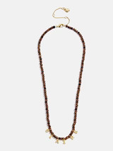 Mini Semi-Precious Custom Necklace - Tiger's Eye | BaubleBar
