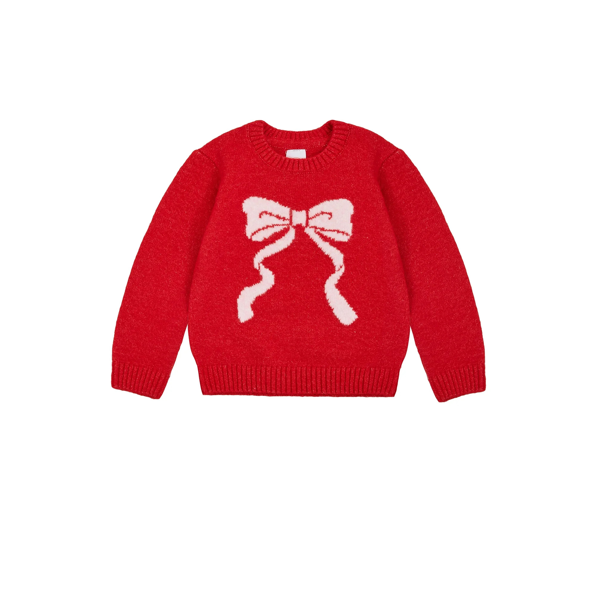 Wonder Nation Toddler Girls Holiday Fair Isle Sweater, Sizes 12M-5T | Walmart (US)