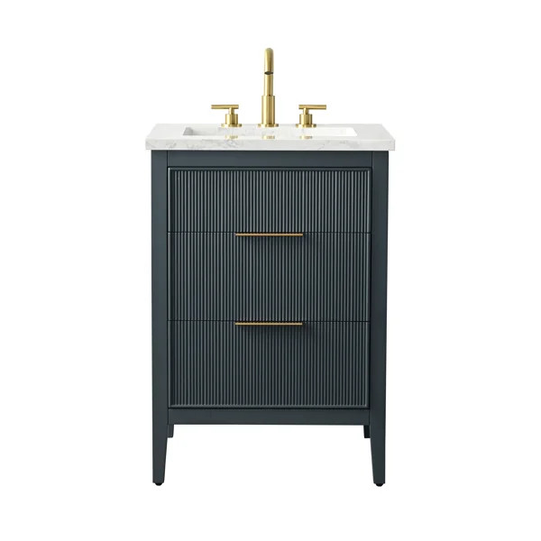 Bilroy 24'' Single Bathroom Vanity with Engineered Stone Top | Wayfair North America