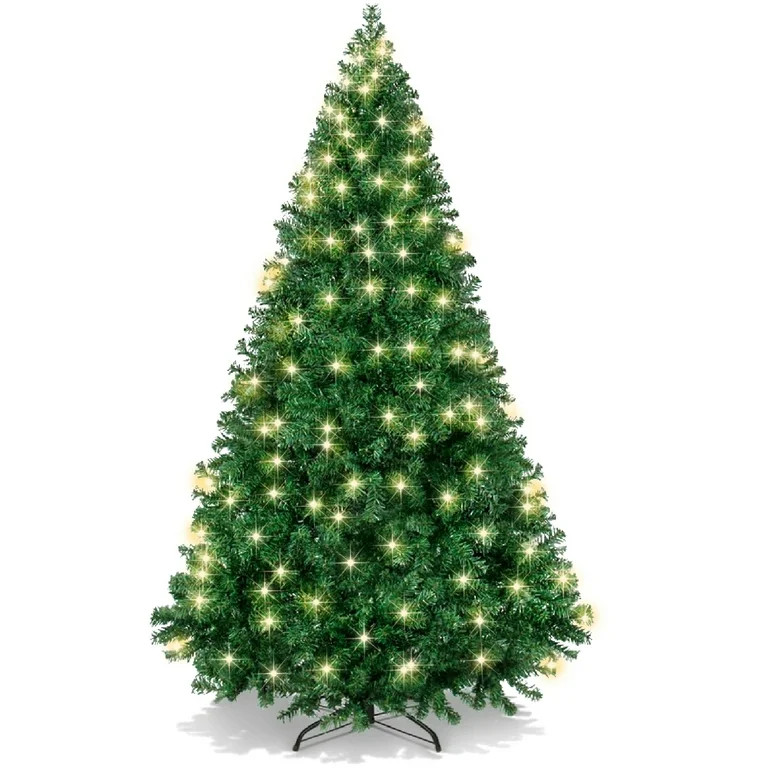 Best Choice Products 6ft Pre-Lit Premium Hinged Artificial Christmas Pine Tree w/ 1,000 Tips, 250... | Walmart (US)