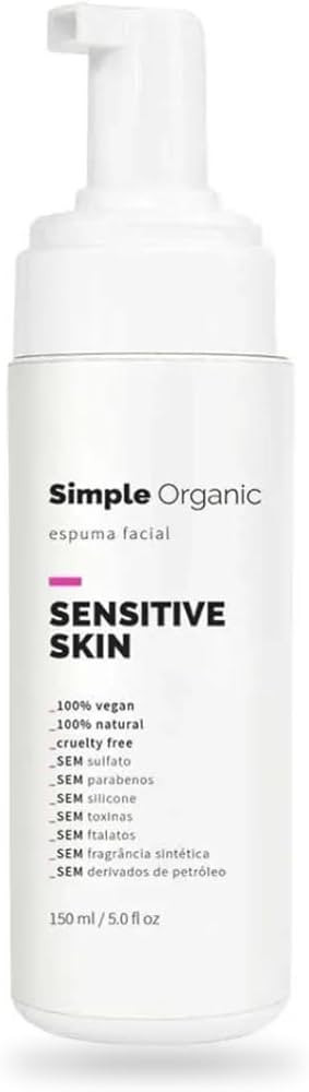Espuma Facial Simple Organic Sensitive Skin (150ml) | Amazon (BR)