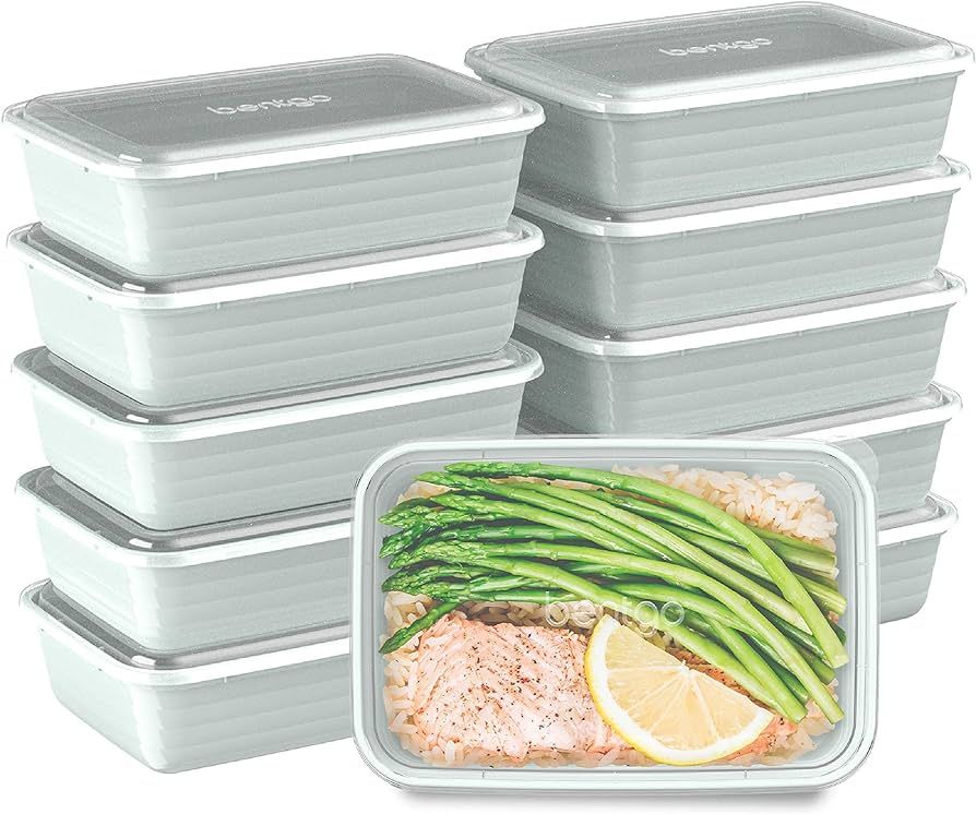 Bentgo® 20-Piece Lightweight, Durable, Reusable BPA-Free 1-Compartment Containers - Microwave, F... | Amazon (US)