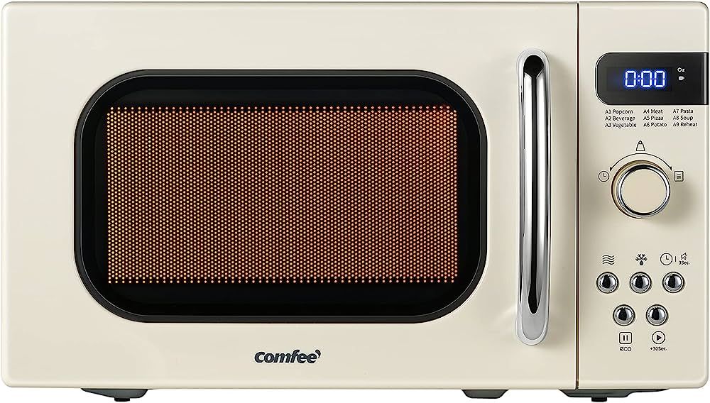 COMFEE' Retro Small Microwave Oven With Compact Size, 9 Preset Menus, Position-Memory Turntable, ... | Amazon (CA)