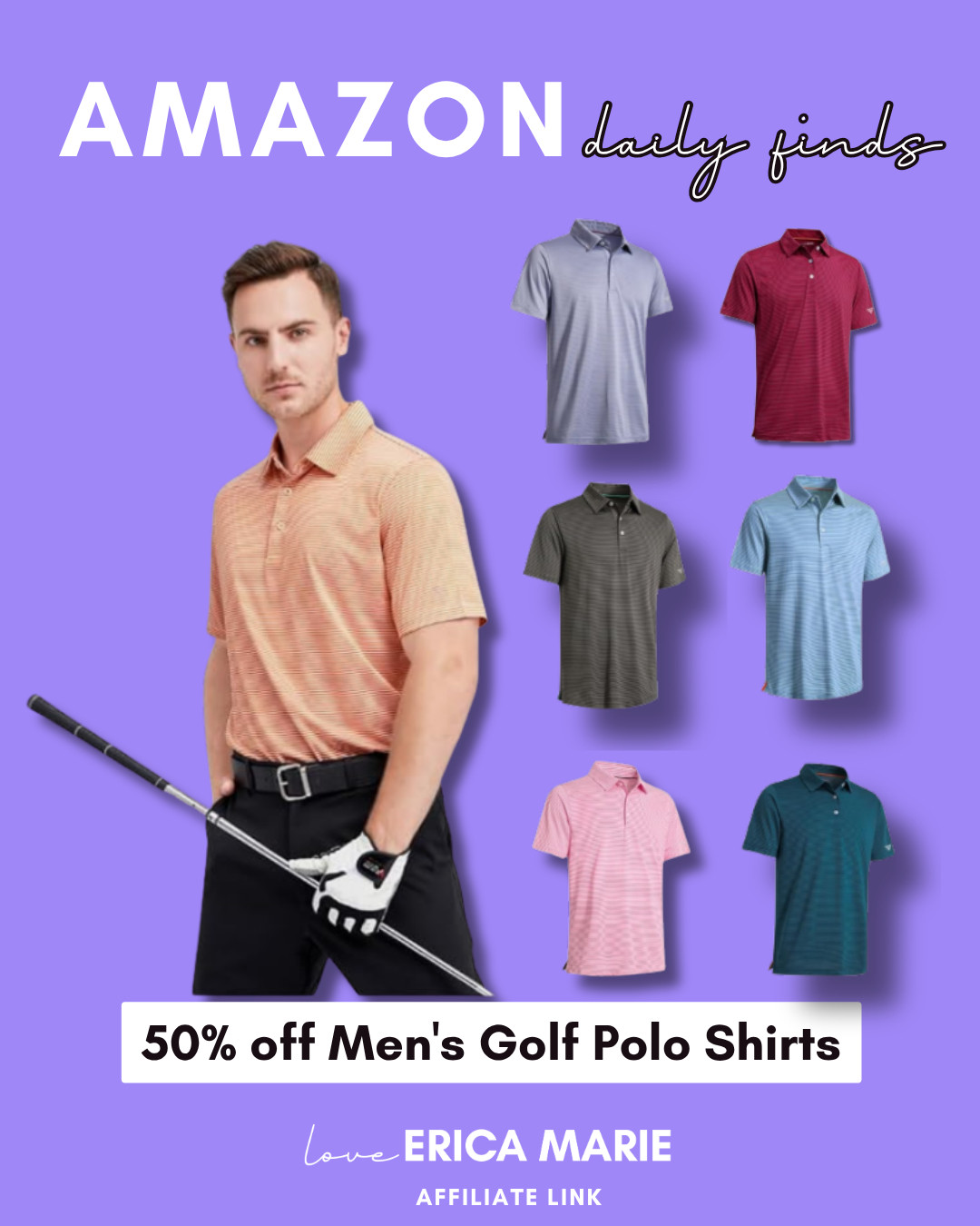 Upgrade your wardrobe with these men’s golf polo shirts, now 50% off. Designed for comfort and style, these versatile polos are perfect for golf, work, casual outings, and everyday wear. Featuring a polished yet relaxed look, they pair effortlessly with shorts, chinos, or jeans for a classic outfit. Don’t miss these affordable men’s fashion essentials and refresh your collection with stylish golf shirts and casual polos. 

 #LTKootd #LTKfitnessgoals #LTKSaleAlert