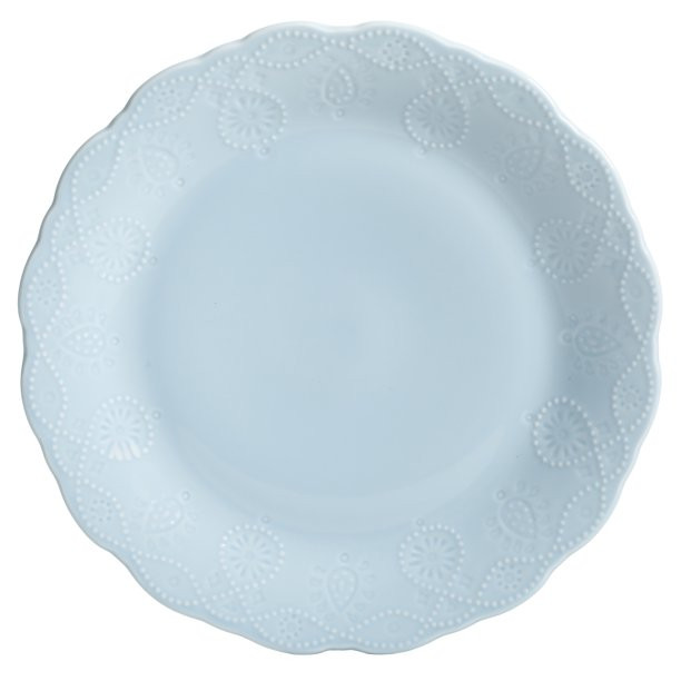The Pioneer Woman Cowgirl Lace 12-Piece Dinnerware Set, Light Blue | Walmart (US)