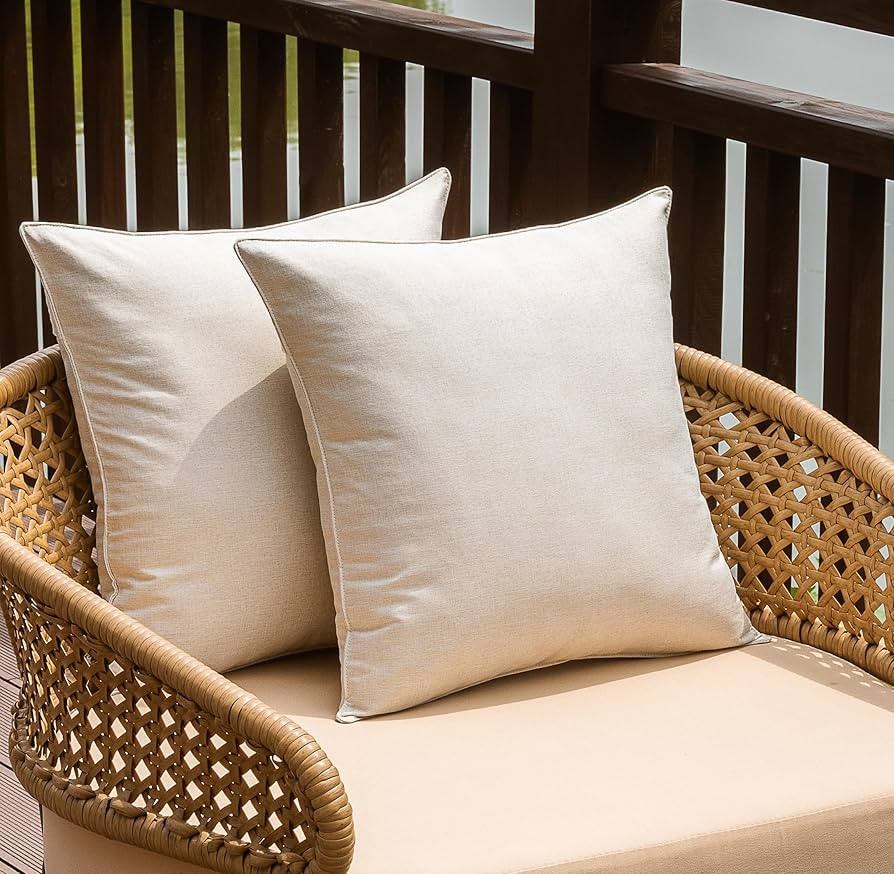 NiNi ALL Outdoor Waterproof Throw Pillow Covers Set of 2 Decorative Farmhouse Garden Pillowcase S... | Amazon (US)