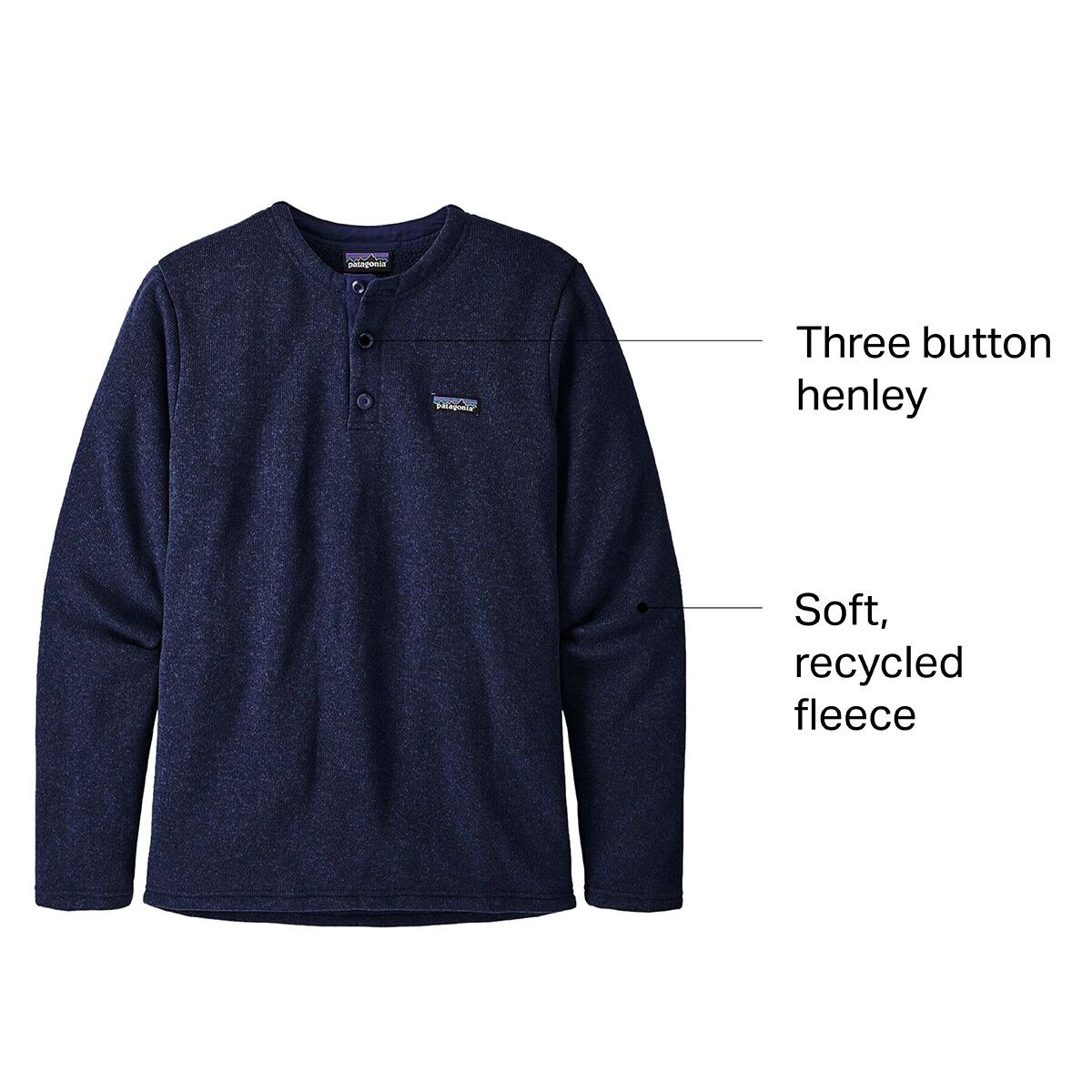 Patagonia Better Sweater Henley Pullover Top - Men's - Clothing | Backcountry