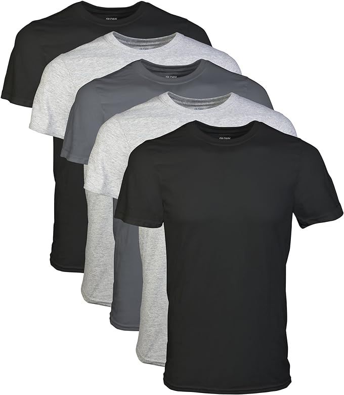 Amazon.com: Gildan Men's Crew T-Shirts, Multipack, Style G1100, Assorted Black (5-Pack), Small : ... | Amazon (US)