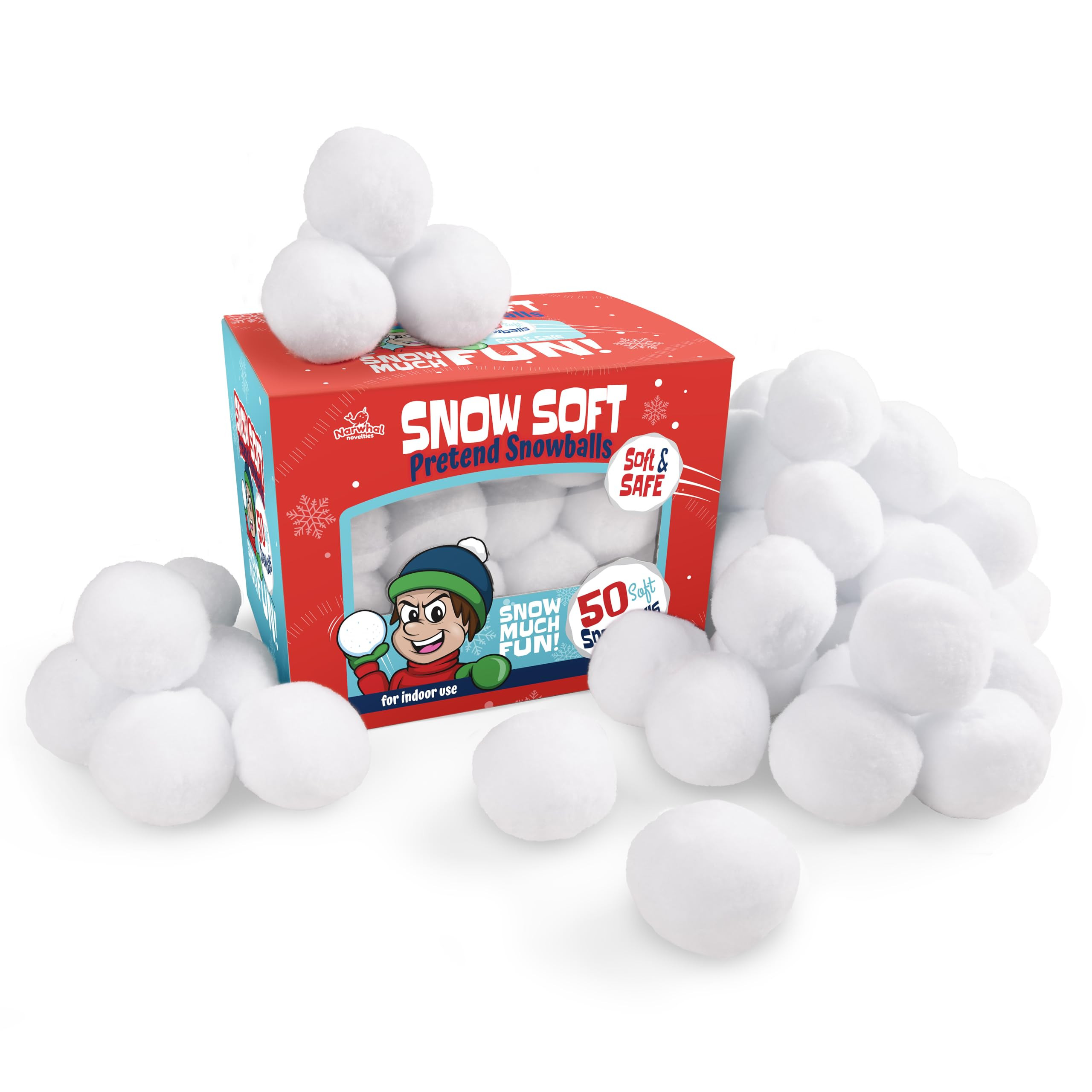 2 Inches Fun Fake Snowball 50 Pack for Kids - Artificial Snowballs Bulk for Indoor and Outdoor - ... | Amazon (US)