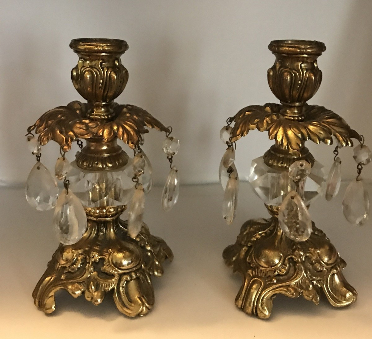 1970's - VINTAGE Hollywood Regency 7.5\u201d CANDLE STICK HOLDERS          L2 | eBay US