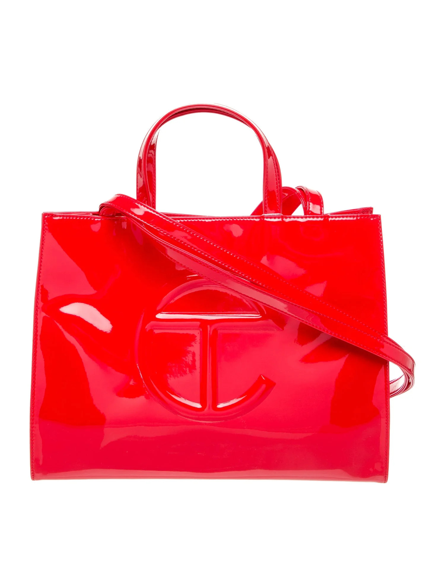 Vegan Patent Leather Shoulder Bag Medium | The RealReal