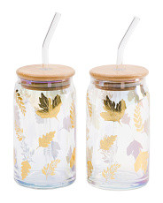 2pk Gold Leaves Luster Sipper Cups | Drinkware | Marshalls | Marshalls