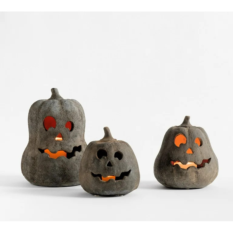 Halloeen Fall Decorations for Home, Handmade Terracotta Jack O' Lantern Halloween Decorations Pum... | Walmart (US)