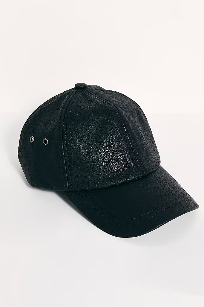 Perforated Vegan Leather Baseball Cap | Free People (Global - UK&FR Excluded)