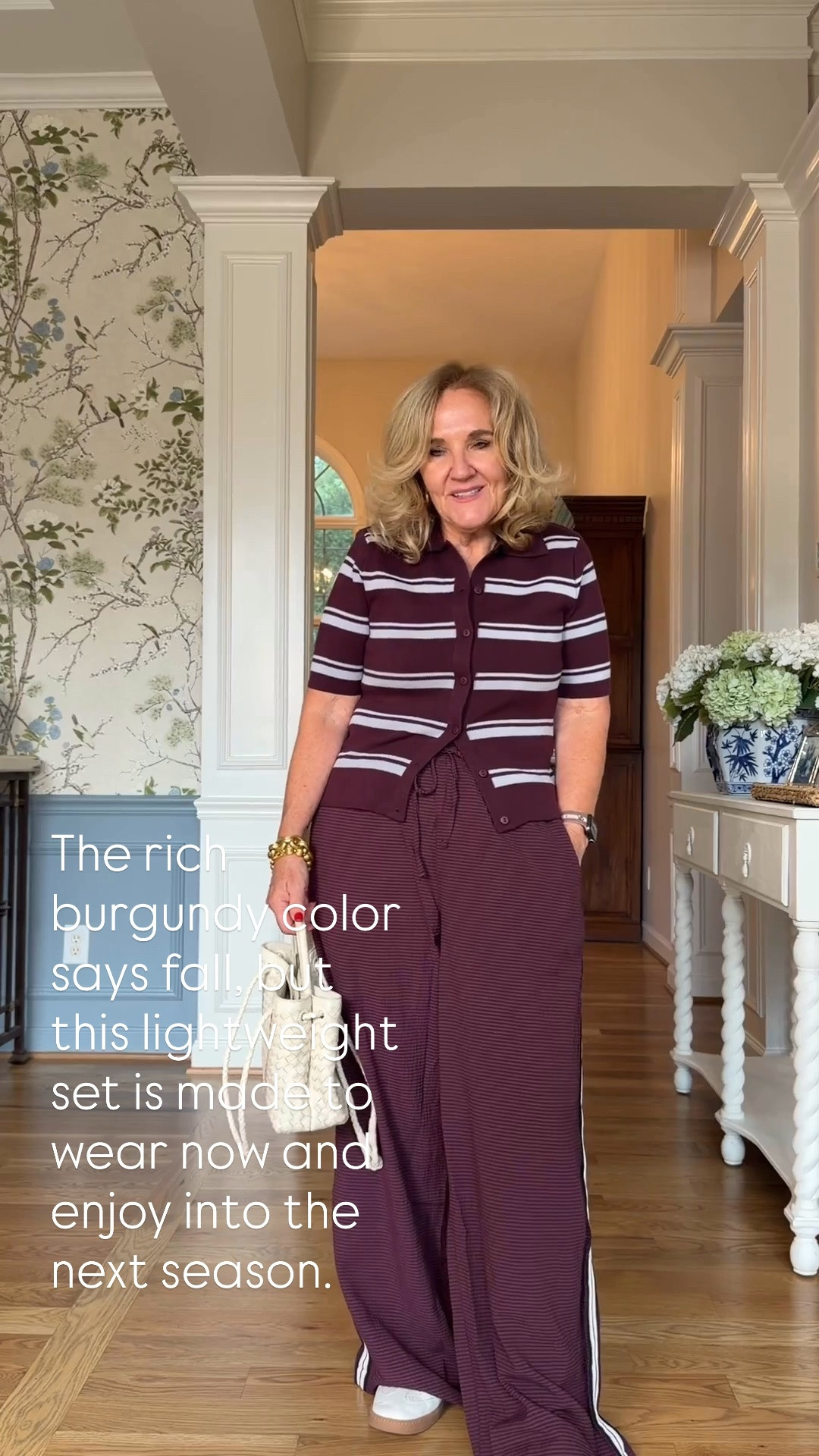 Don’t wait until fall to wear this set! 🍂 The rich burgundy color feels perfect for the season ahead, but the lightweight knit polo and easy track pants are absolutely wear-now pieces you’ll enjoy all summer and well into fall. Bonus—Anthropologie is offering 30% off!

💡 LTK MADE EASY
❤️ Heart = Support my posts!
🔖 Save = Get sale & restock alerts
📋 Lists = Keep favorites organized
📲 Share = Send lists and products to a friend. Hello, Christmas List!
💬 Comment = Ask me anything about sizing or styling. :-)

#LTKootd #LTKOver40 #LTKSaleAlert