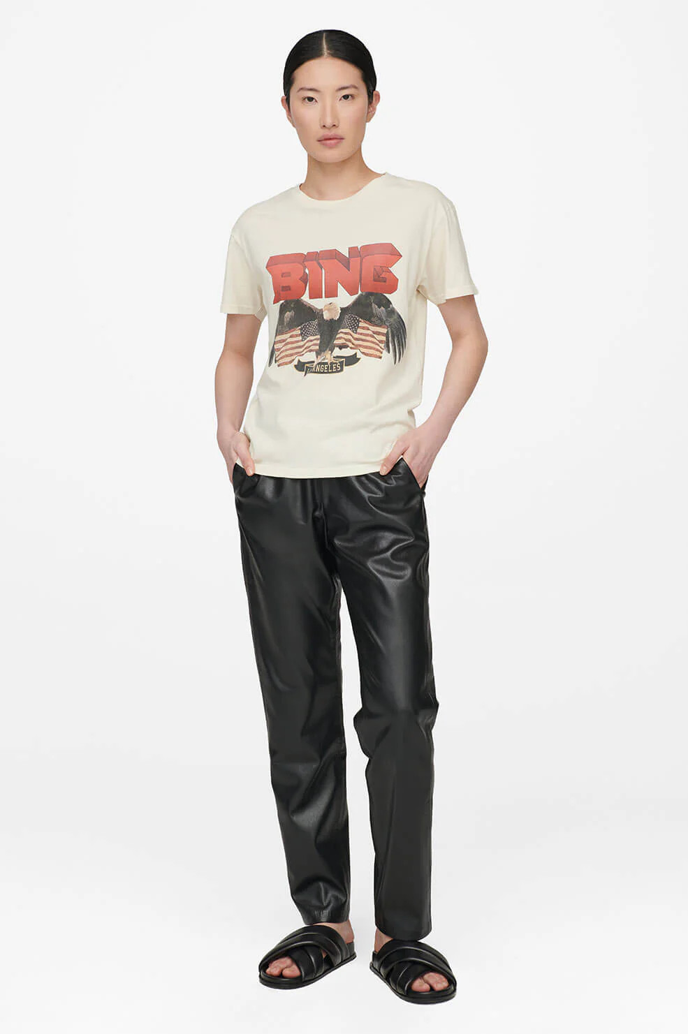 ANINE BING Vintage Bing Tee in Vintage White | Anine Bing