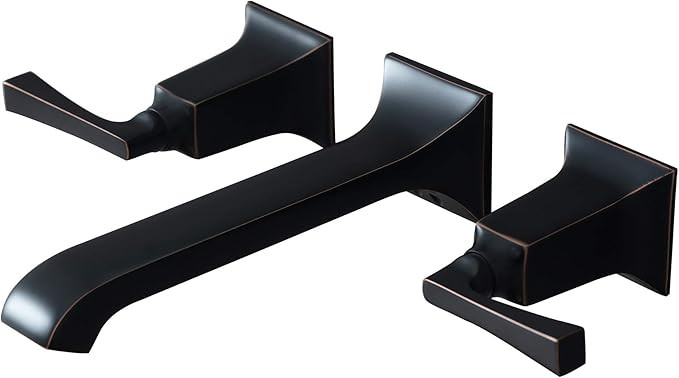 SITGES Bathroom Wall Faucet, Heavy Duty, Brass Constructed Wall Mount Faucet with Metal Lever Han... | Amazon (UK)