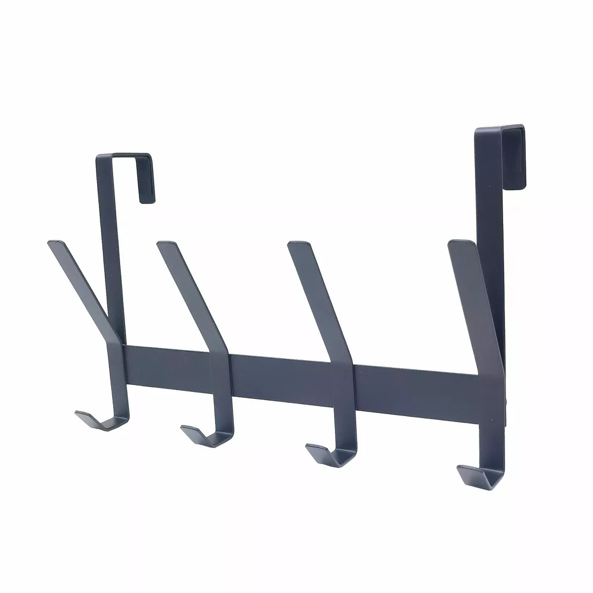 Heavy Duty Over The Door 4 Hooks Rail Matte Black - Brightroom™ | Target