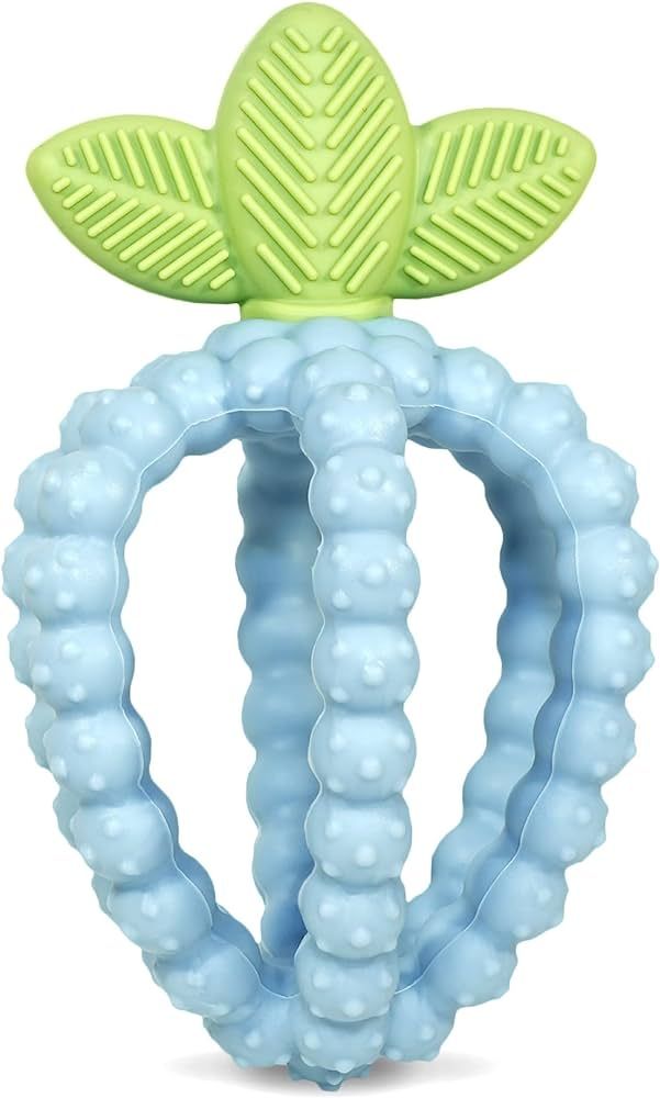 RaZbaby Silicone Infant & Baby Teething Toy, Textured BerryBumps Soothe Babies’ Sore Gums, RaZb... | Amazon (US)