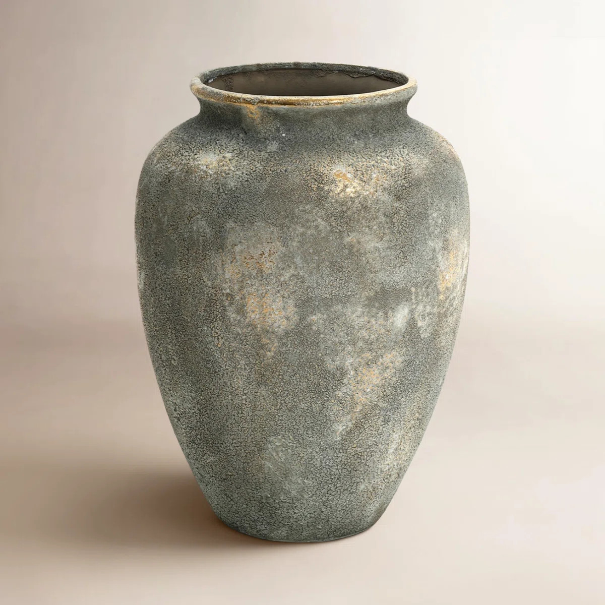 Rustic Gold and Brown Terracotta Tall Urn Vase | Wayfair North America