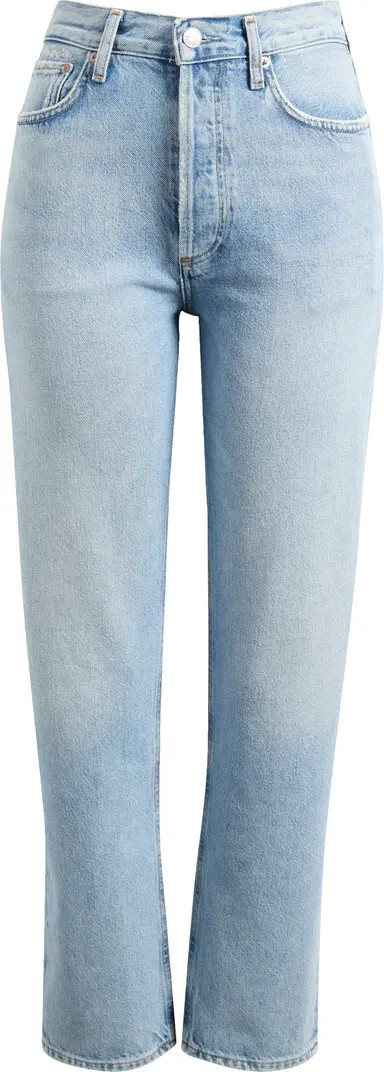 '90s Pinch Waist High Waist Straight Leg Jeans | Nordstrom