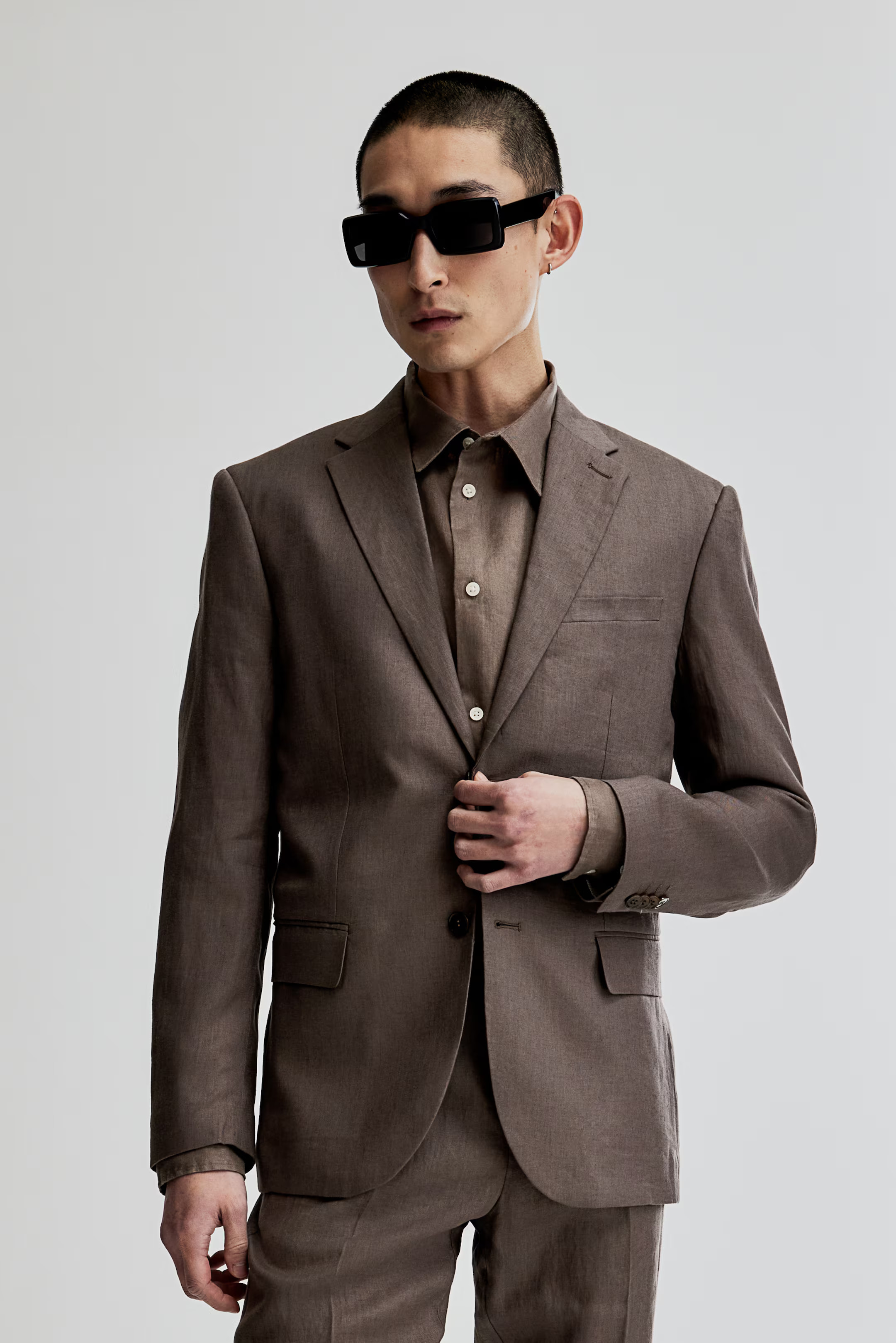 Slim Fit Linen Jacket | H&M (US + CA)