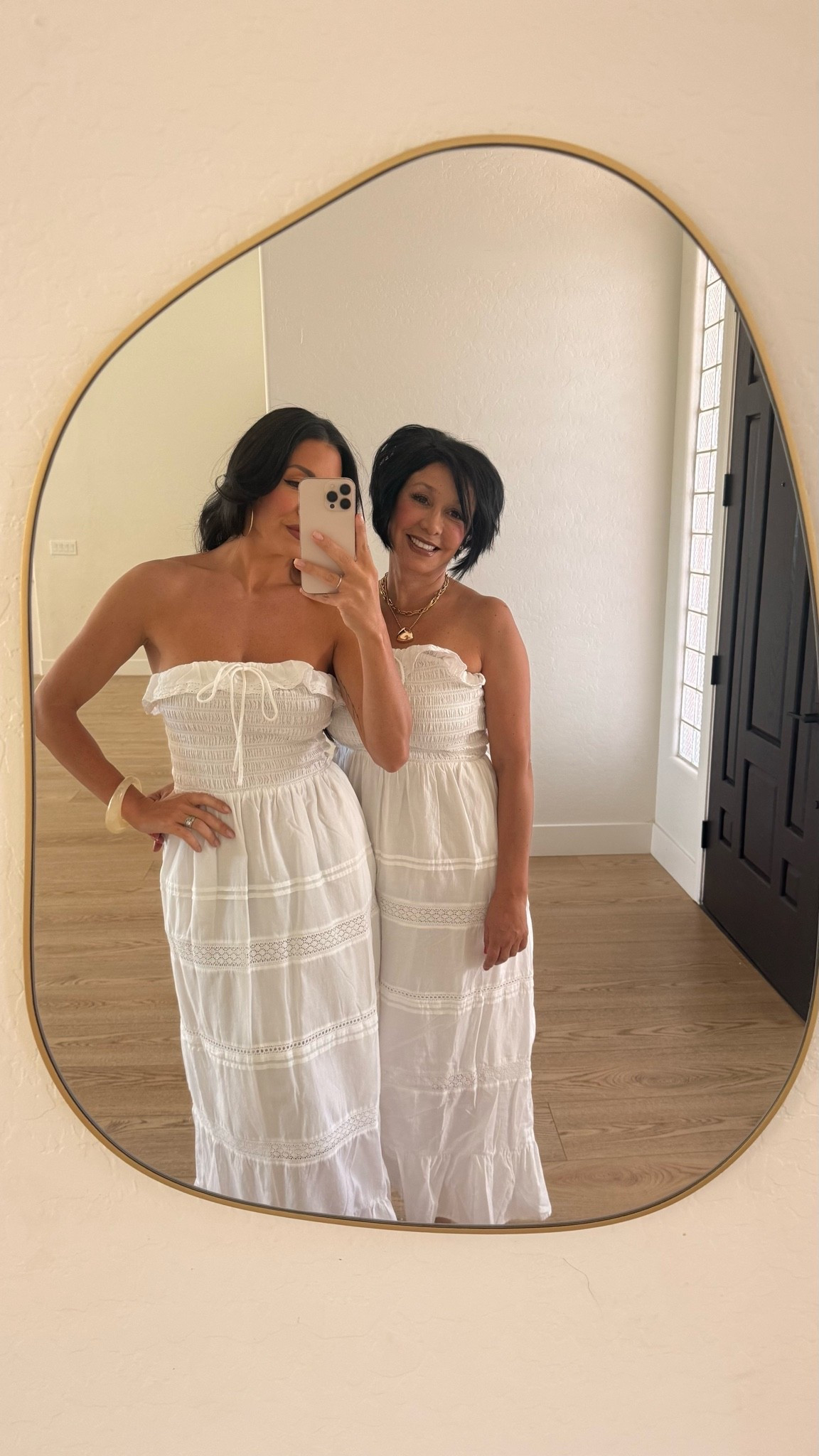 White @Target summer dress! Double lined and has pockets! 
Me size XS 
Mom size small 

White dress
Strapless dress

#LTKSeasonal #LTKgrwm #LTKootd