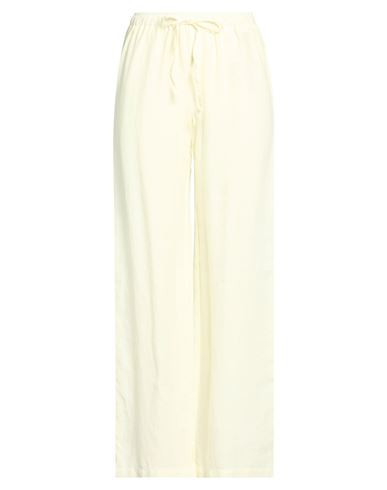 120% Lino Woman Pants Pastel yellow Size 2 Linen | YOOX (US)