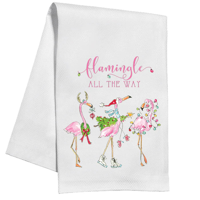 Flamingo All The Way Kitchen Towel | Rosanne Beck Collections