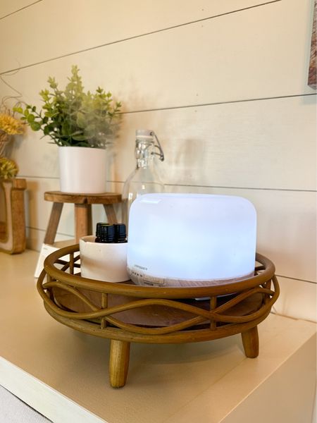 Using this rattan plant stand as a diffuser stand. I love this diffuser from Amazon…I’ve had it several years and it’s been great! Filled it up with my favorite affordable essential oils from Plant Therapy! 

#LTKsalealert #LTKhome #LTKunder50
