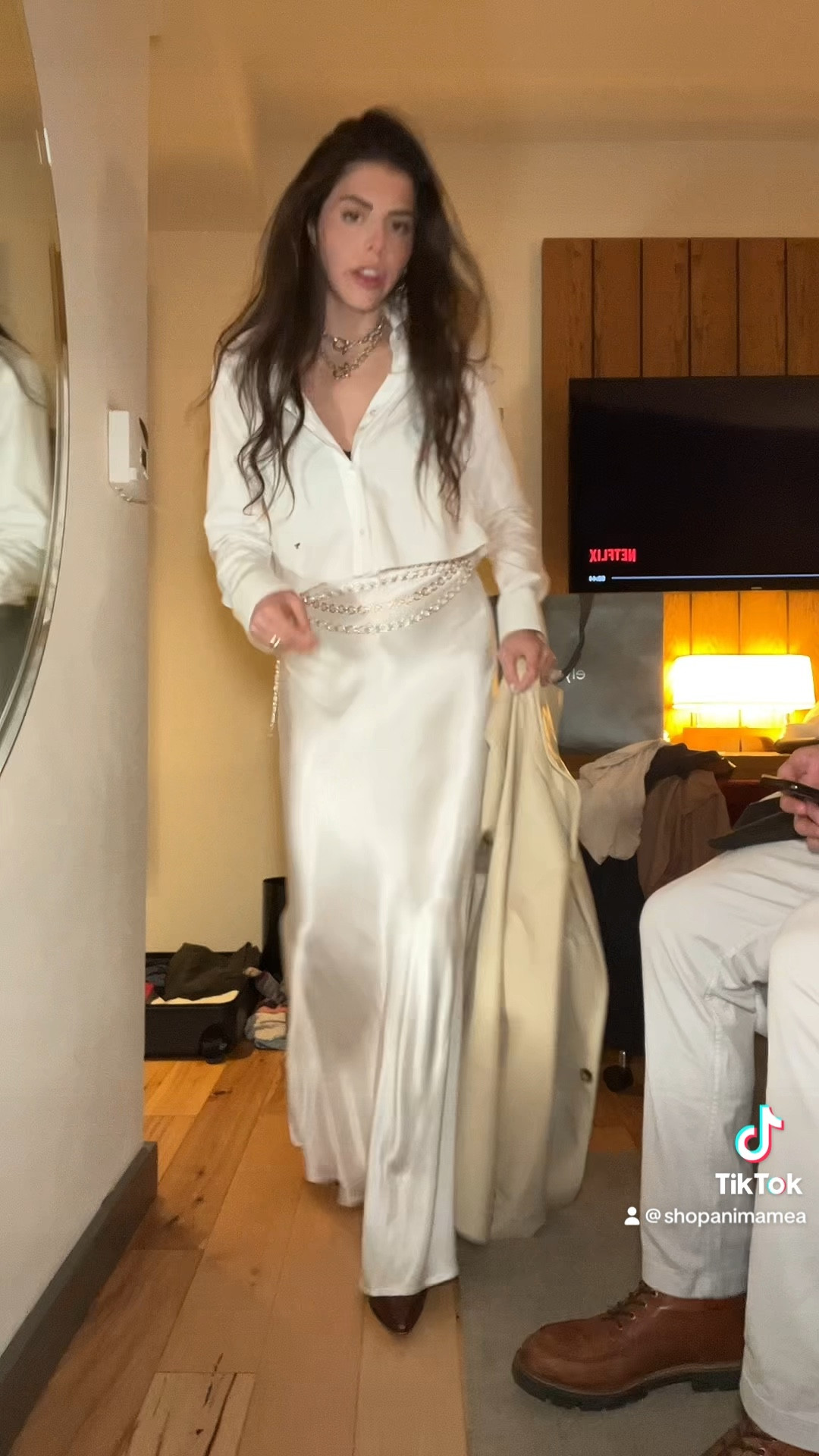 Outfit of the night 🤍 Accessorized this maxi slip skirt with loads of Anima Mea accessories. Love traveling with slip skirts because they’re easy to pack and can be styled sooo many different ways 

#LTKstyletip #LTKtravel #LTKVideo