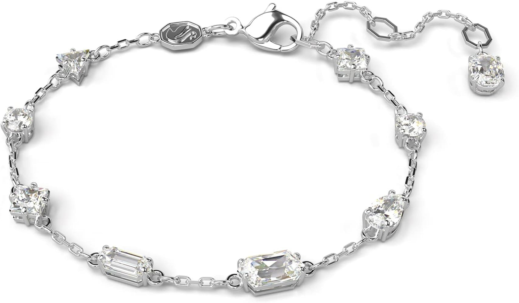 Swarovski Mesmera Bracelet, Clear Mixed-Cut Stones in a Scattered Design on a Rhodium Finished Ch... | Amazon (CA)