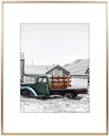 Golden State Art, 16x20 Gold Picture Frame Displays Photo 11x14 with Mat or 16 x 20 Without Mat f... | Amazon (US)