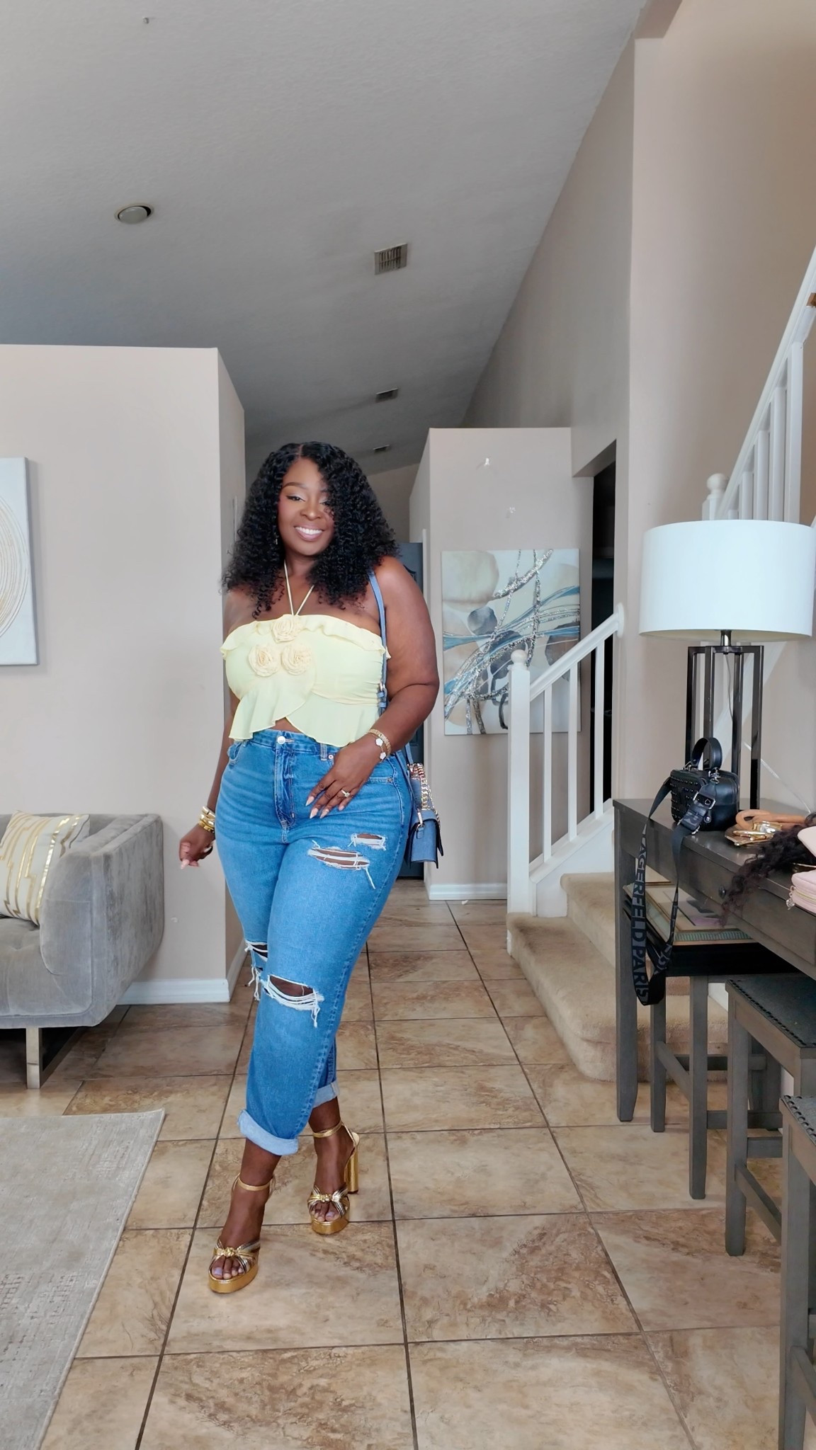 Amazon wig + OOTD! 💛💁🏾‍♀️

Jeans -American Eagle size 18
Top - SHEIN Set size 1XL
Wig - Amazon Kinky curly closure wig 

Wig is super cute, not bleached though. I got the 30 inch and added layers. Great for the price! 😍

#LTKBeauty #LTKPlusSize #LTKMidsize
