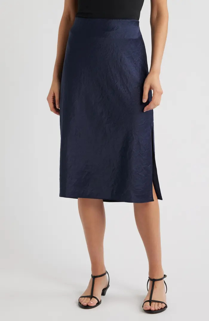 Satin Midi Slipskirt | Nordstrom