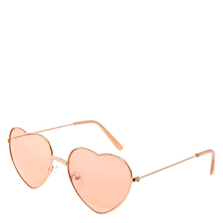 Heart Sunglasses - Rose Gold | Claire's (US)