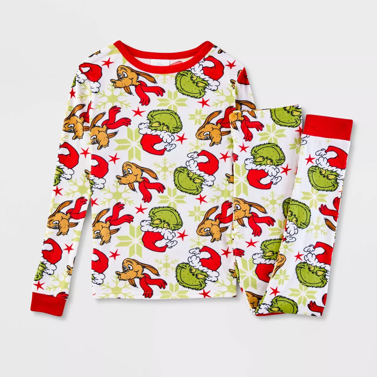 Kids' Grinch 2pc Snug Fit Pajama Set - White | Target