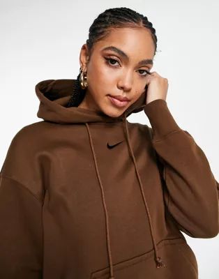 Nike Style Fleece hoodie in brown | ASOS (Global)