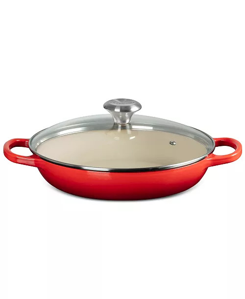 Le Creuset Enameled Cast Iron Signature Round 2.25-Qt. Braiser with Glass Lid - Macy's | Macy's