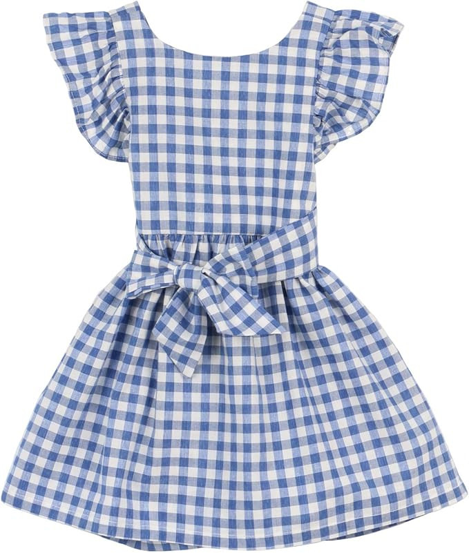 ContiKids Little Girls' Dresses Spring Summer Casual Cotton Cool Sleeveless Sundress | Amazon (US)