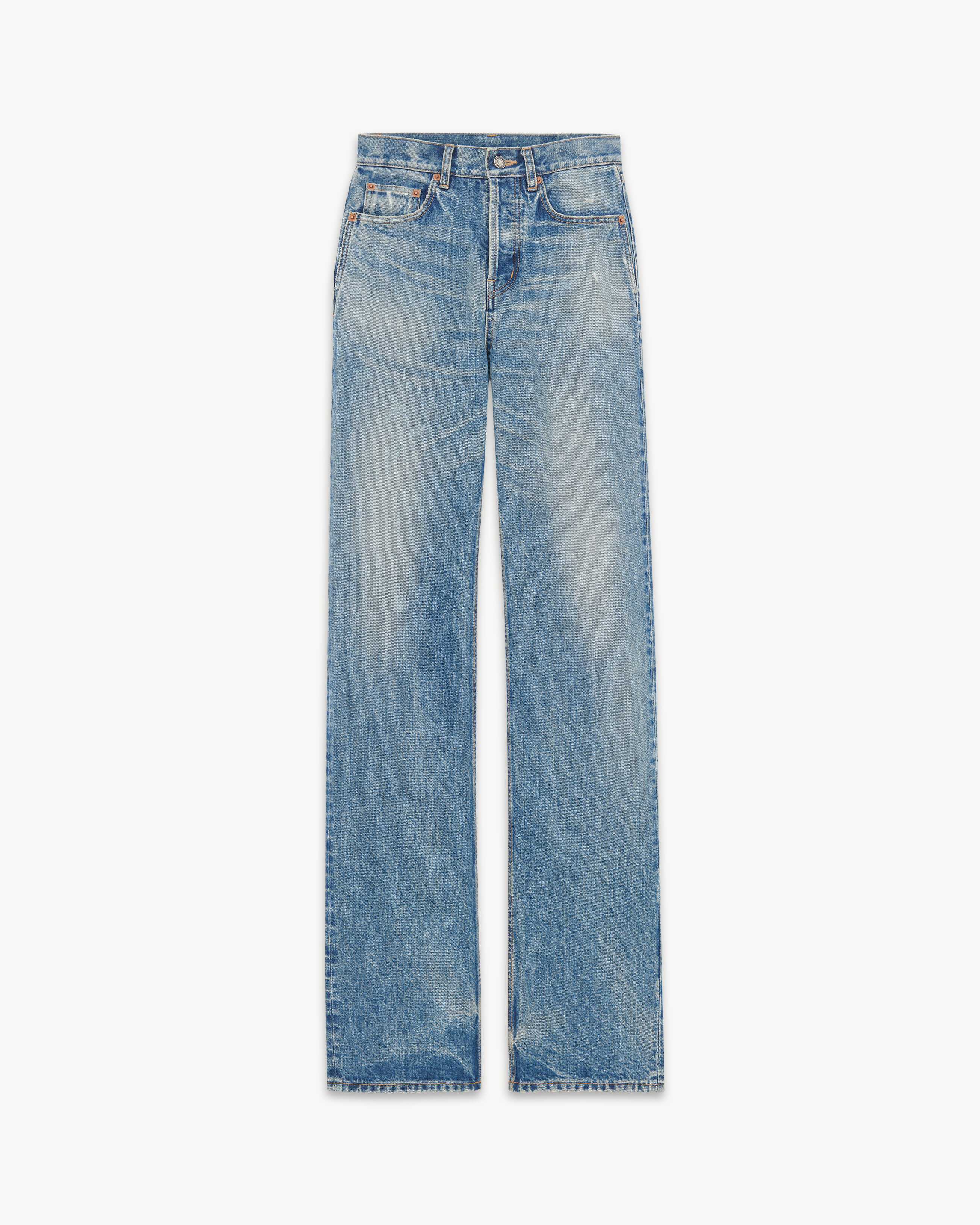 long straight jeans in charlotte blue denim | Saint Laurent Inc. (Global)